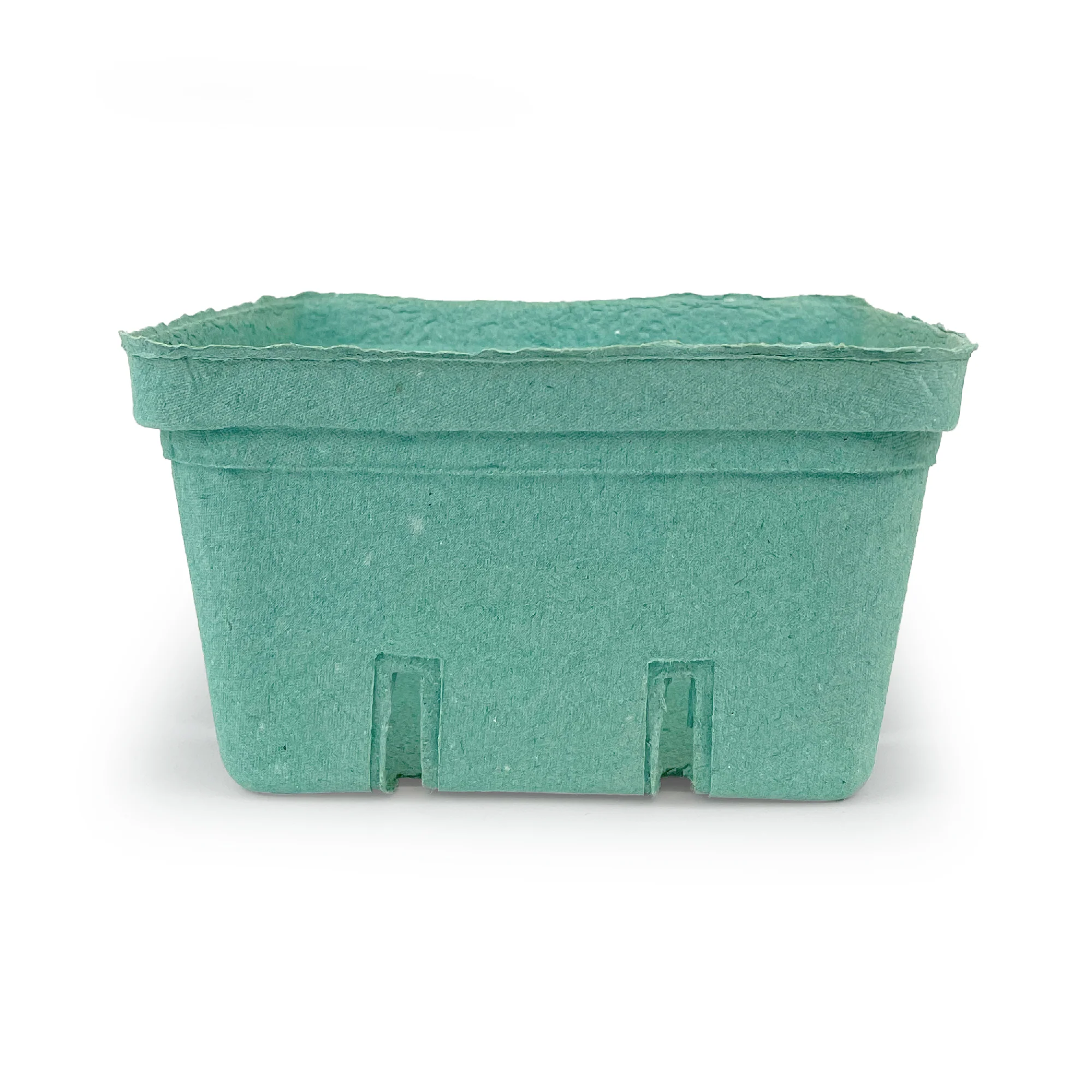2.5 Quart (80 oz.) Green Molded Pulp Berry/Produce Basket - Case of 200 - Image 3
