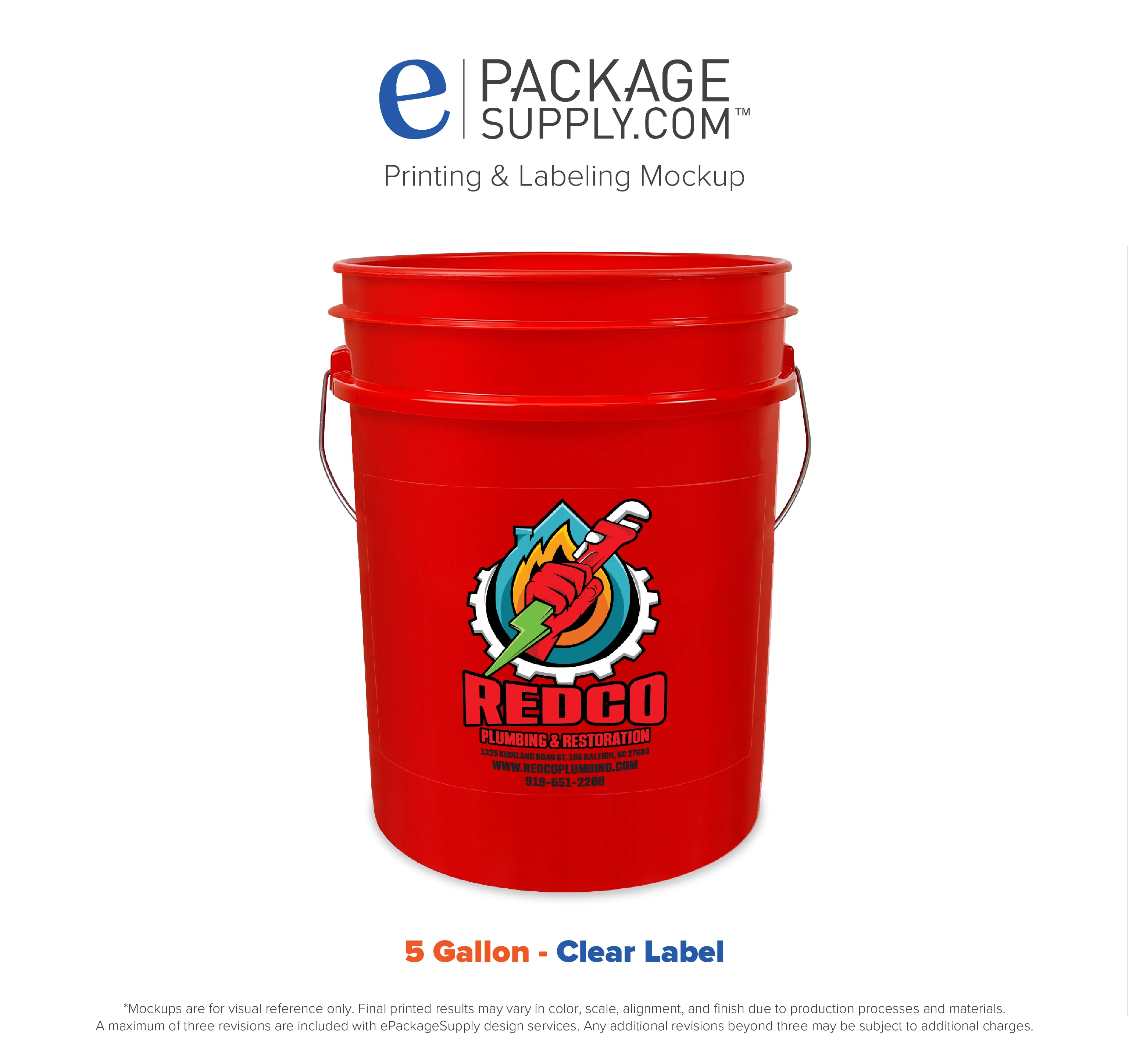 Label-6.0925x10"-CF - Redco Plumbing - 1 Count