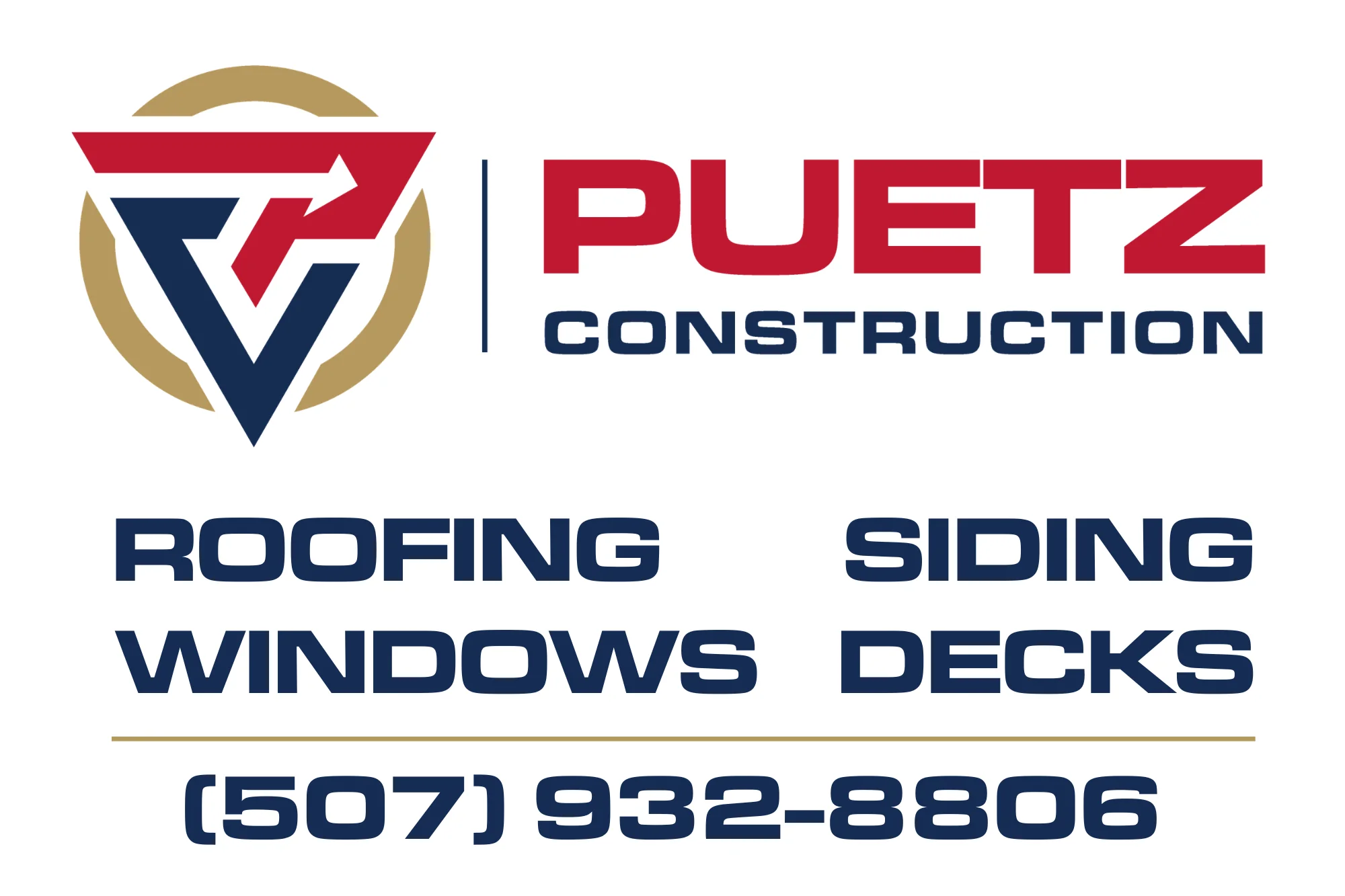 Label-6.0925x10"-WF-Puetz Construction 5 Gal Label - 1 Count