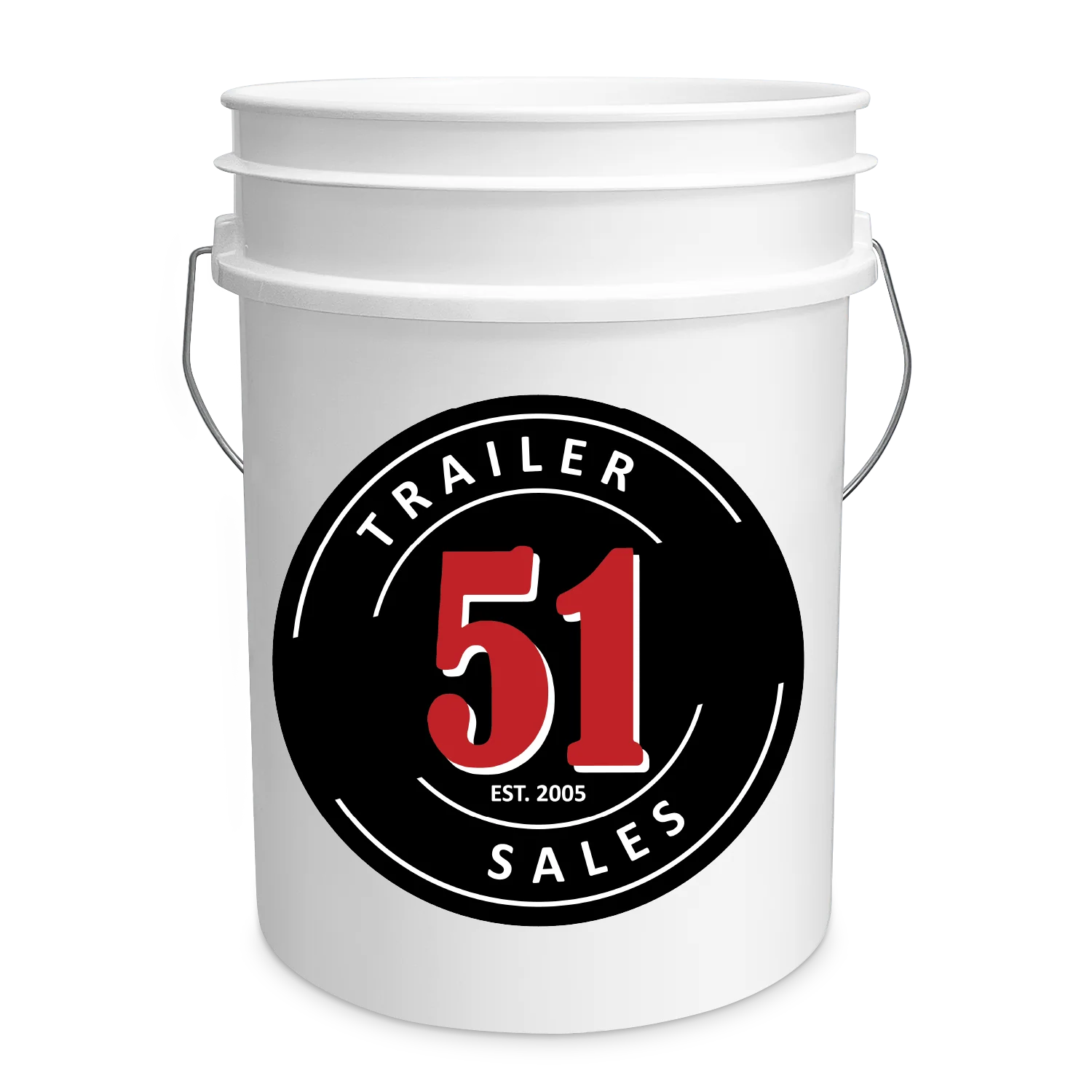 Printed- White 5 Gal w/ 51 Trailer Sales HTL - 1 Count