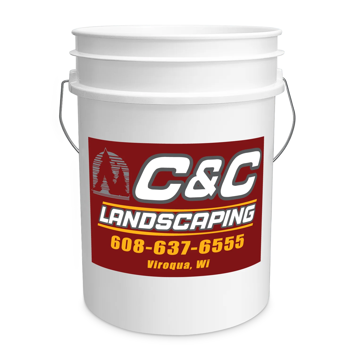 Printed-White 5 Gal w/ C&C Landscaping Inc. HTL - 1 Count