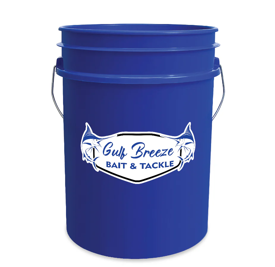 Printed-White 5 Gal w/ Gulf Breeze Bait & Tackle HTL - 1 Count