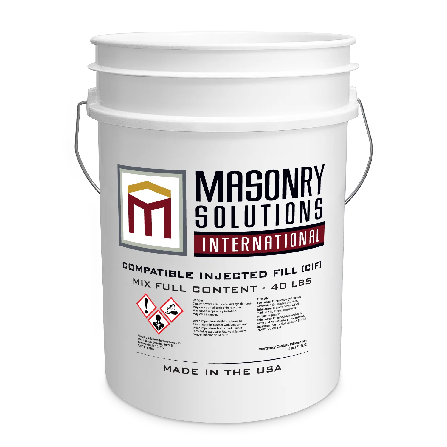 Printed-White 5 Gal w/ Masonry Solutions HTL - 1 Count