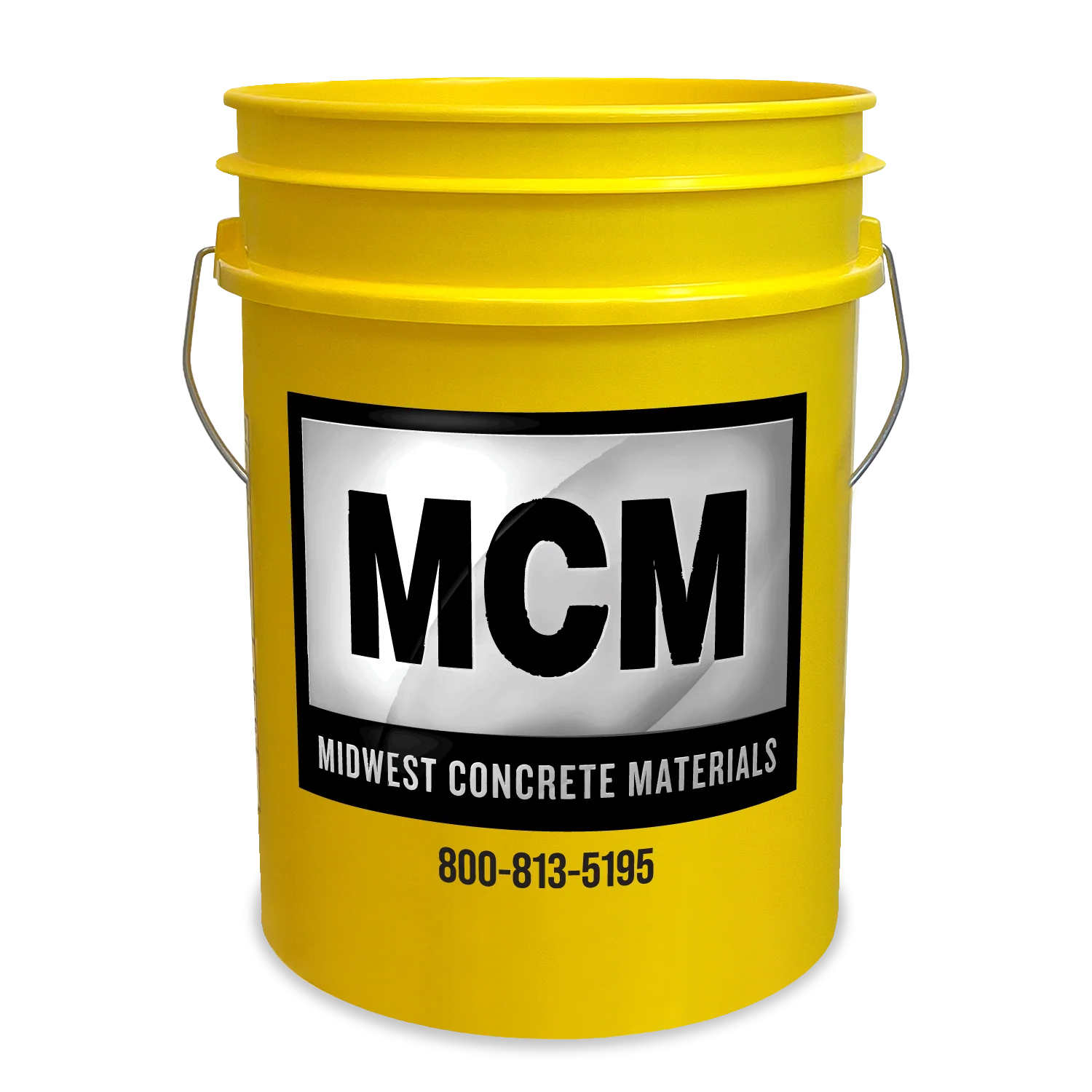 Printed-Yellow PMS109 5 Gal w/ Midwest Concrete Materials HTL - 1 Count